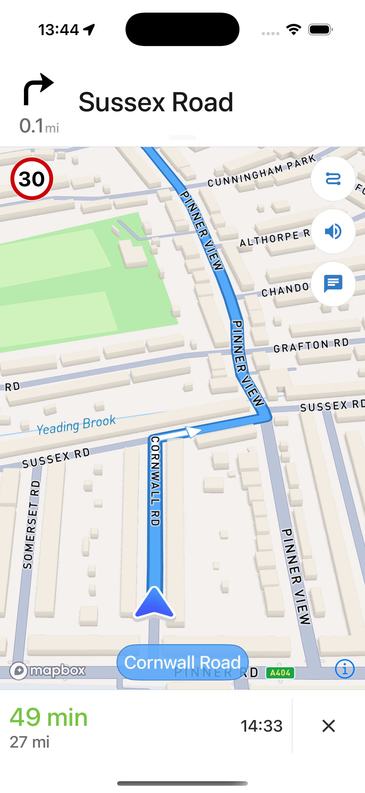 Volt app navigation screen